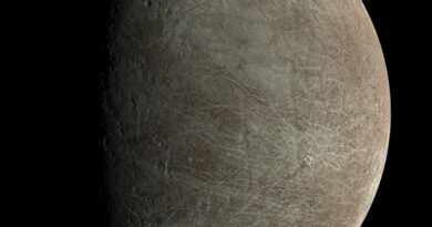 Europa gefotografeerd door de Juno-ruimtesonde