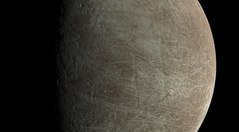 Europa gefotografeerd door de Juno-ruimtesonde