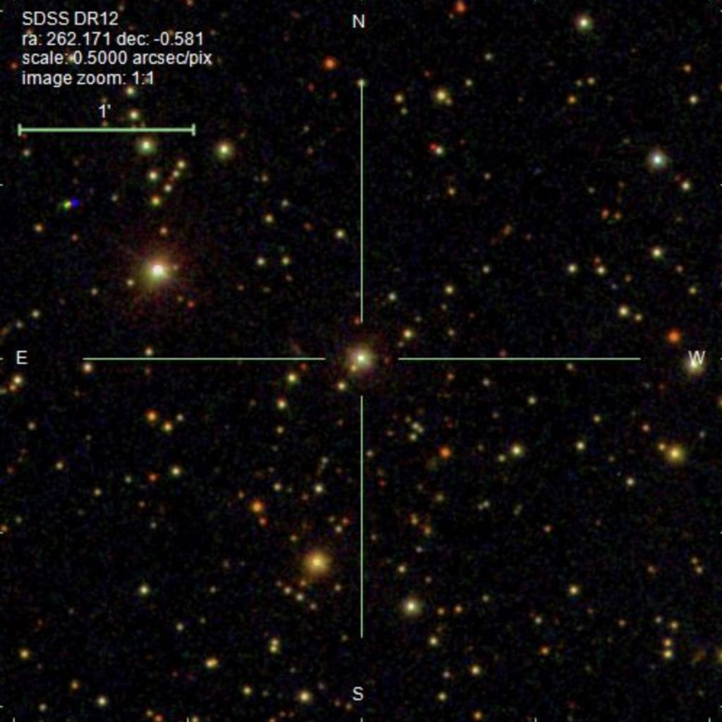 de positie van het dubbelsysteem Gaia DR3 4373465352415301632.