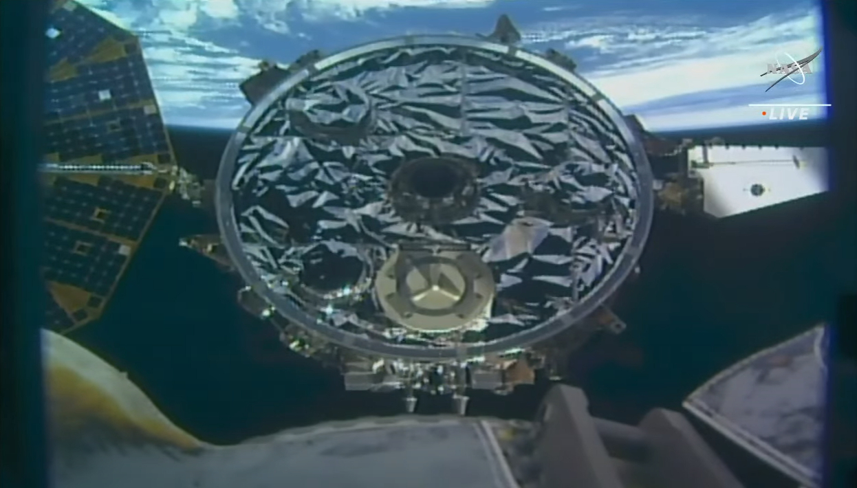 De Cygnus SS Sally Ride nadert het ISS