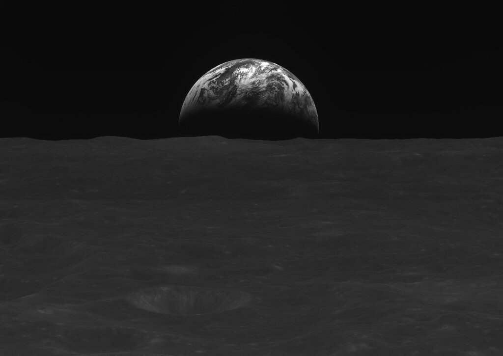 Danuri, de allereerste maan-orbiter van Zuid-Korea, heeft ons zwartwit-foto’s van het maanoppervlak en de Aarde gestuurd