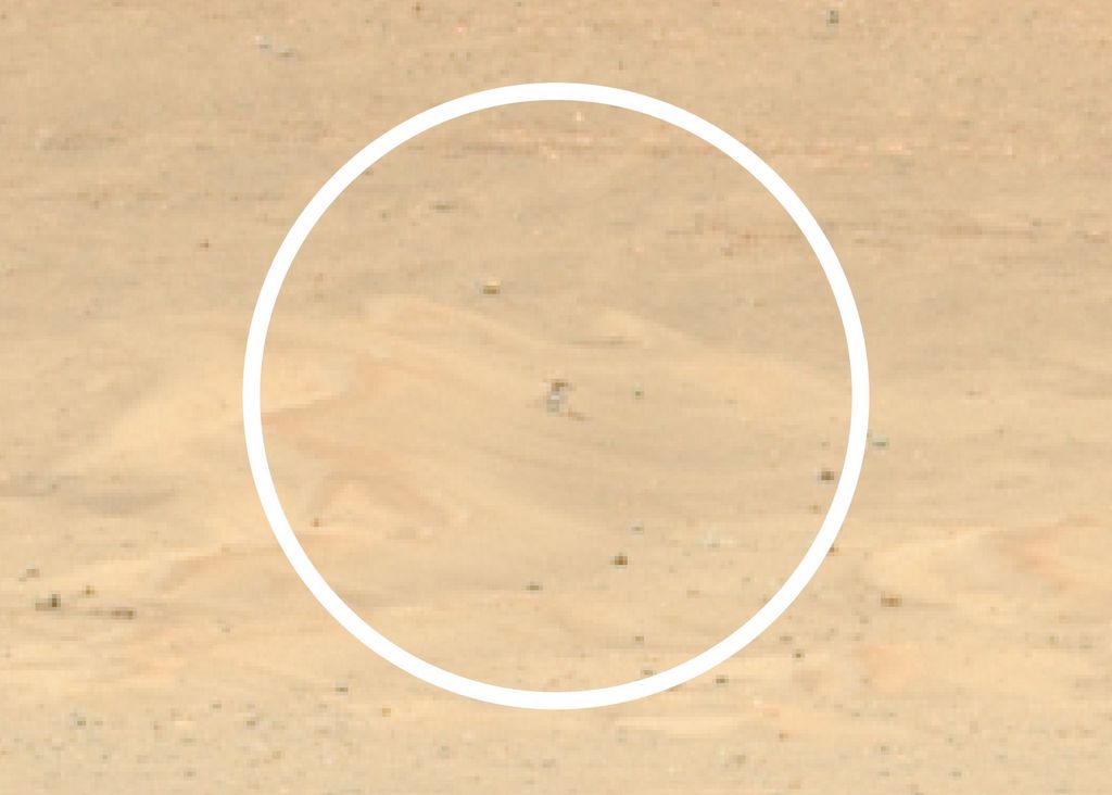 Ingezoomde foto, op 11 januari 2023 gemaakt door de Perseverance rover, 