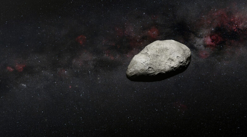 Artist impressie van een asteroïde.