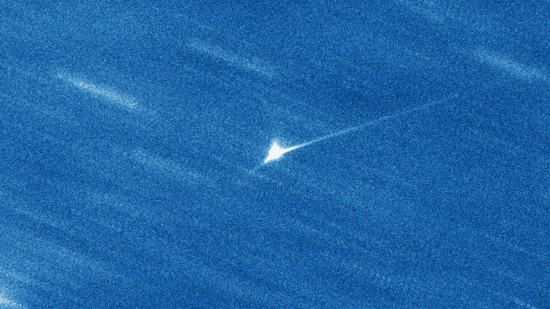 Blik op het Didymos-systeem in de eerste maand na de inslag van DART, gezien door het Ōtehīwai Mt. John Observatory in Nieuw-Zeeland.