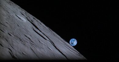 De M1 Lander heeft dit beeld van de aarde vastgelegd vanuit de maanbaan.