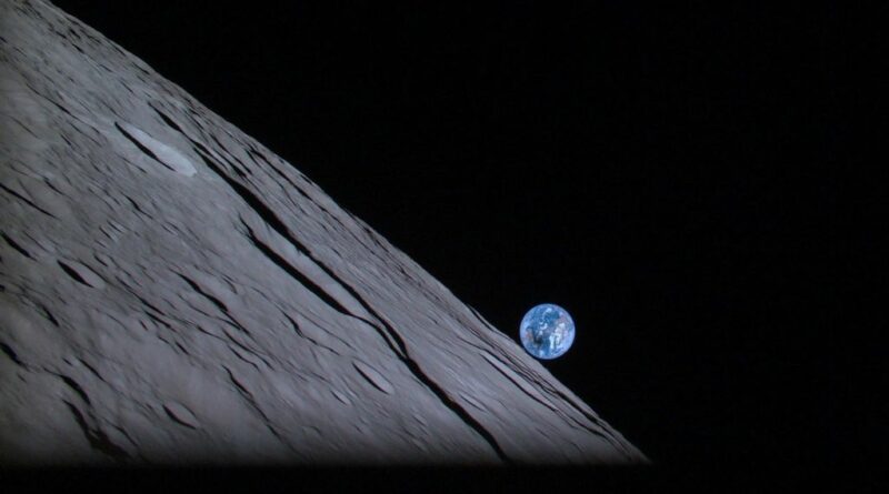 De M1 Lander heeft dit beeld van de aarde vastgelegd vanuit de maanbaan.