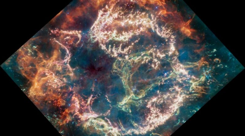 Cassiopeia A (Cas A) is een overblijfsel van een supernova. Het is vele malen waargenomen.