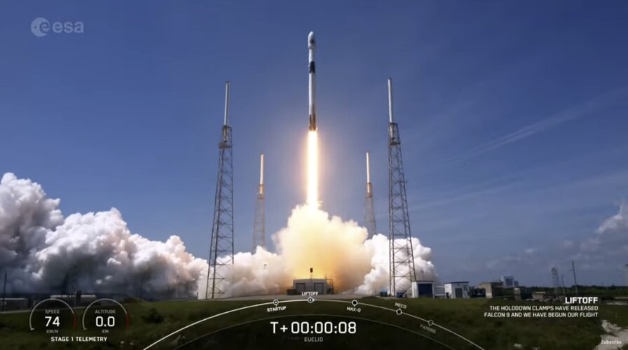 lancering van Euclid met een Falcon 9 van SpaceX