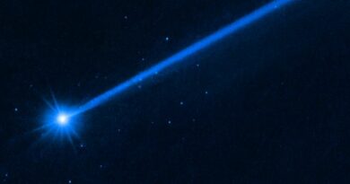 Deze afbeelding van de asteroïde Dimorphos met de Hubble-ruimtetelescoop is gemaakt op 19 december 2022