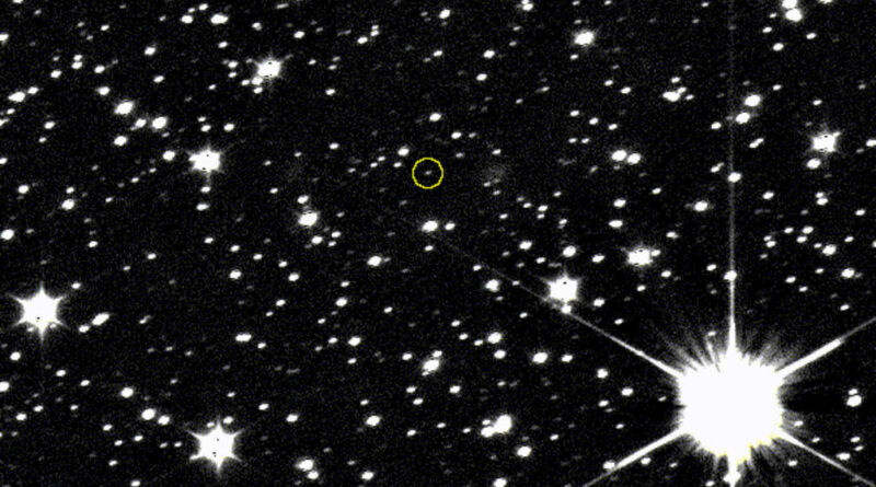 Deze afbeelding van de asteroïde Dinkinesh in de hoofdgordel werd op 5 september 2023 vastgelegd door NASA's Lucy-ruimtevaartuig.