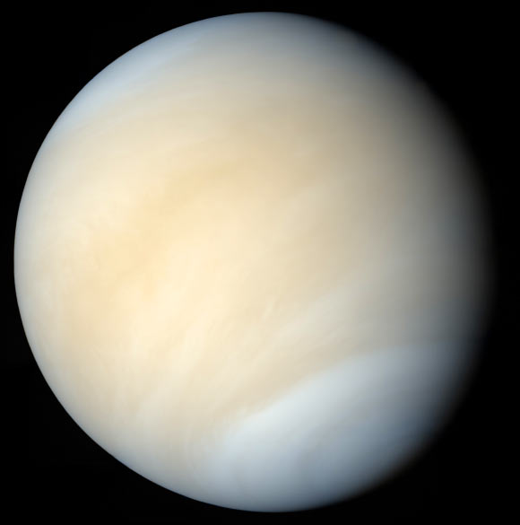 Venus met zijn dikke wolkendek