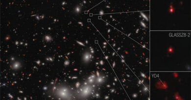 Deze Webb-afbeelding toont ledenstelsels van de sterrenstelselcluster A2744-z7p9OD.