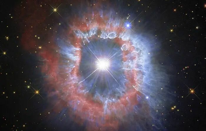 AG Carinae, vastgelegd door de Hubble Space Telescope