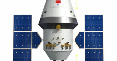 Een illustratie toont China's nieuwe bemanningsruimteschip.