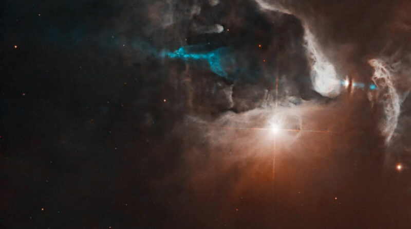 Deze Hubble-opname toont FS Tau, een meervoudig stersysteem op zo'n 450 lichtjaar afstand in het sterrenbeeld Stier.