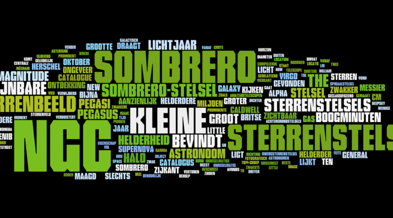 wordle - NGC 7814 - de Kleine Sombrero