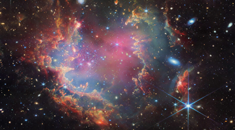 NGC 602 vastgelegd door de Webb Space Telescope