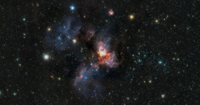 Deze VISTA/VIRCAM-afbeelding toont de superstercluster RCW 38.