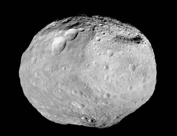 De asteroïde Vesta, vastgelegd door de DAWN ruimtesonde