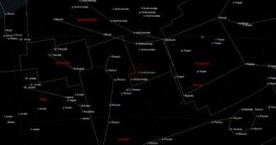 De positie van Zeta Andromedae - Shimu in het sterrenbeeld Andromeda.