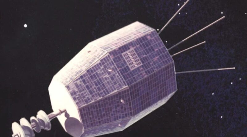 Een afbeelding van de Relay-2 satelliet.