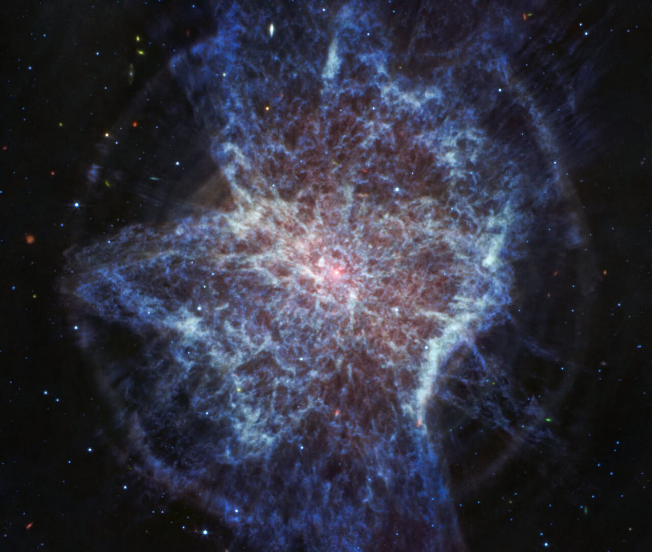 Webb/MIRI-opname van NGC 6072