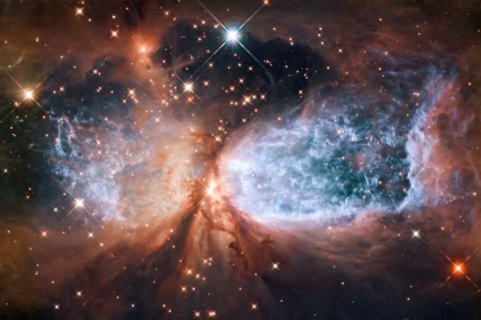 Stervorminsgebied S106 door de Hubble Space Telescope
