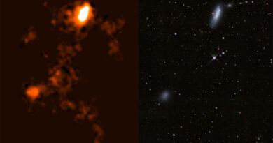 Radio- (links) en optische (rechts) beelden van NGC 4532 / DDO 137.