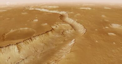 Beelden van Mars Express werden gebruikt om deze film te maken die het Xanthe Terra-gebied laat zien.