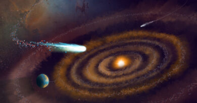 Deze artist impressie toont de evolutie van zware watermoleculen