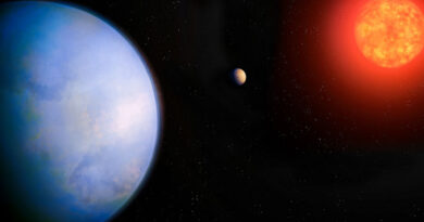 Een artist impressie van het Gliese 251-systeem